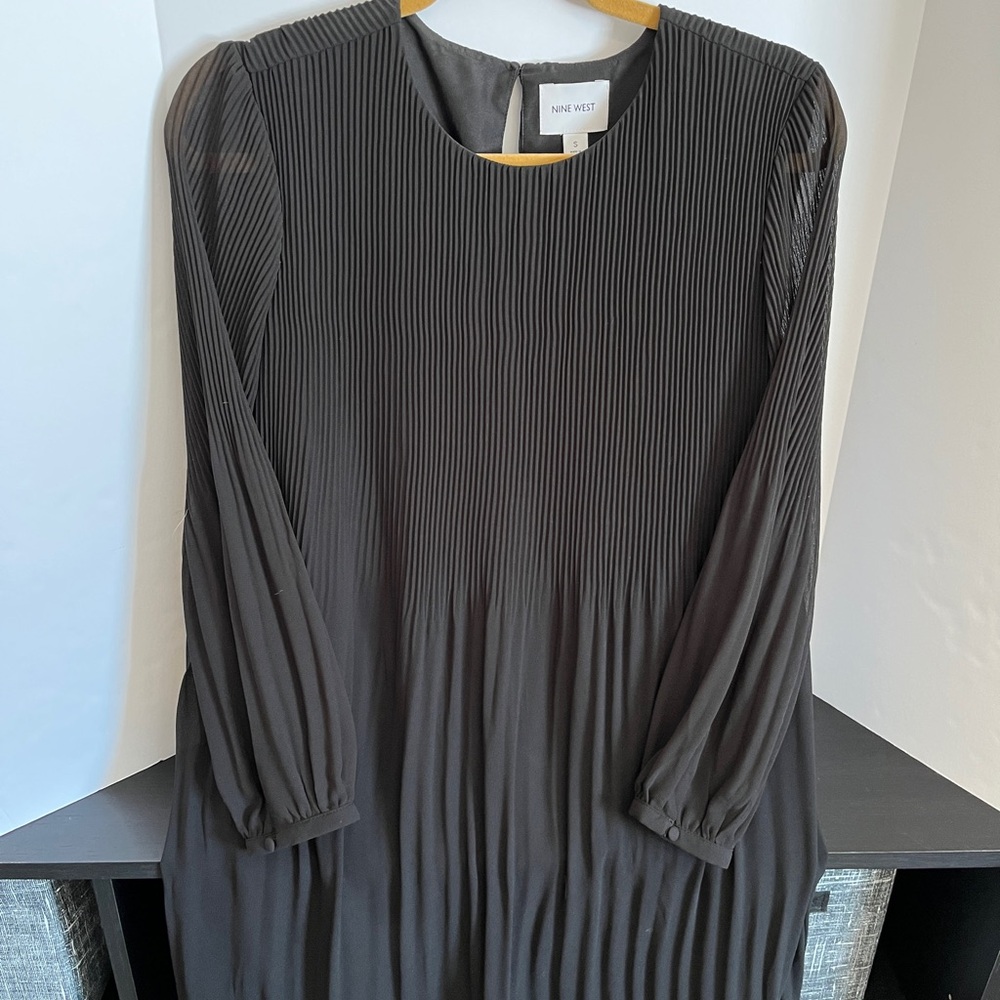 Nine West Long Sleeve Black Dress